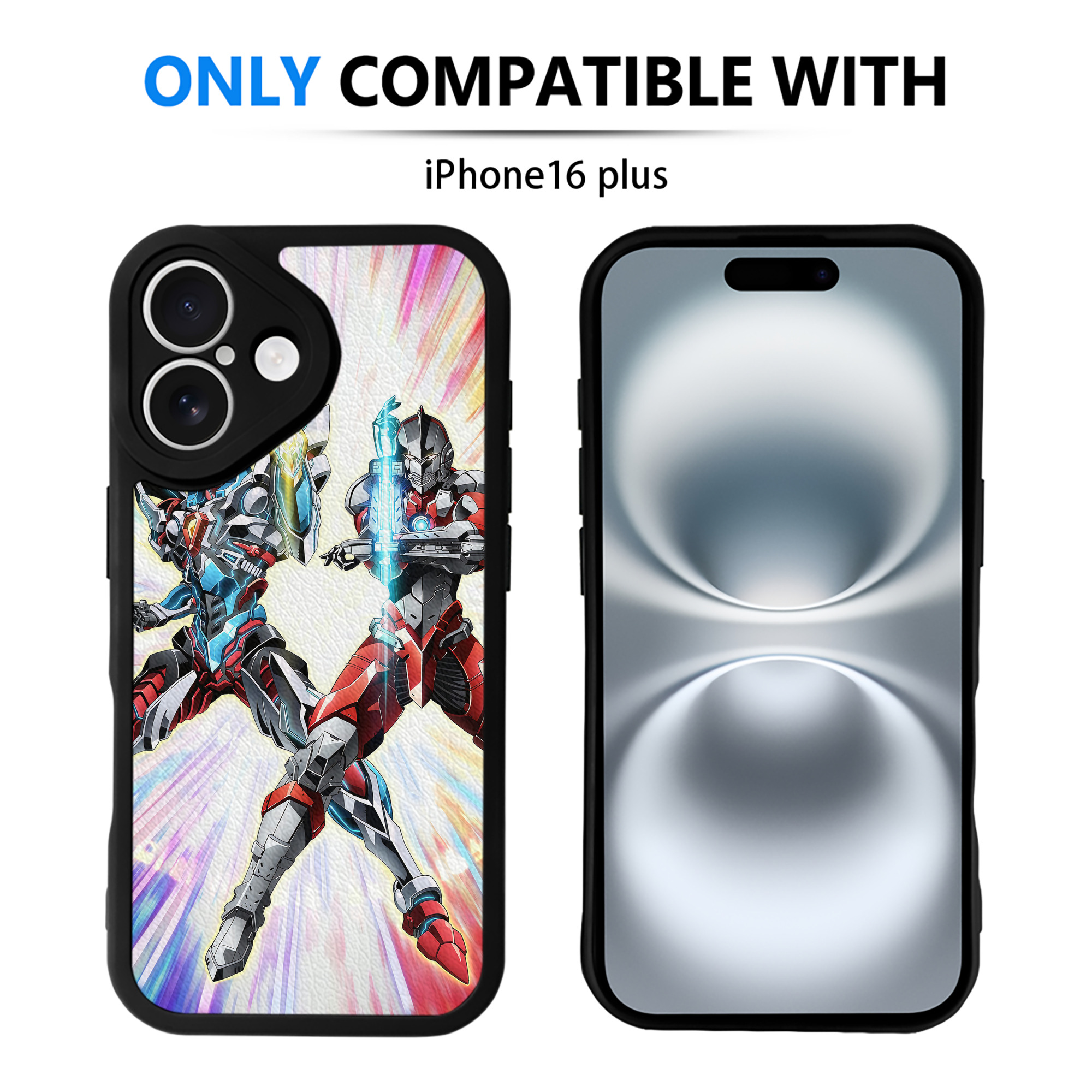 （画像用） ウルトラマン Ultraman 【iPhone 16シリーズ対応】シリコンスマホケース（レザー調） 材質：シリコン